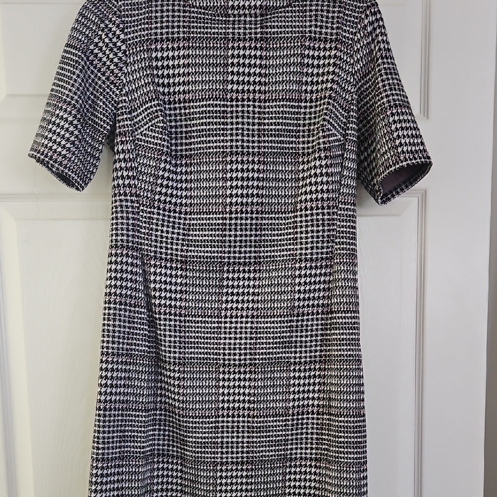 American Living Black and White Houndstooth Mini Dress